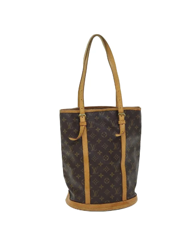 Tote bags with patchwork designs for a colorful and eclectic look-Monogram Canvas Shoulder Bag with Adjustable Strap