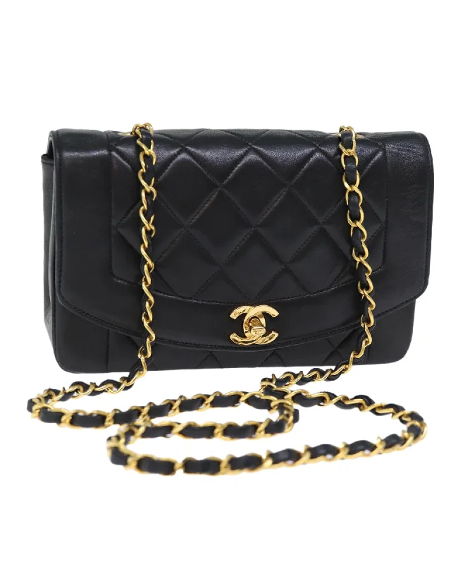 Best tote bags with canvas and leather straps for a durable, fashionable combo-Black Matelasse Shoulder Bag with Chain Strap - Authentic Chanel CC