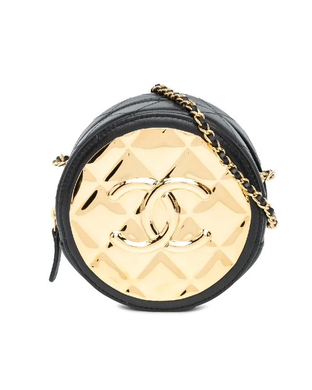 Best tote bags with contrasting leather straps for a modern and sophisticated look-Chanel 19 Mini Crossbody Bag Black Lambskin Leather