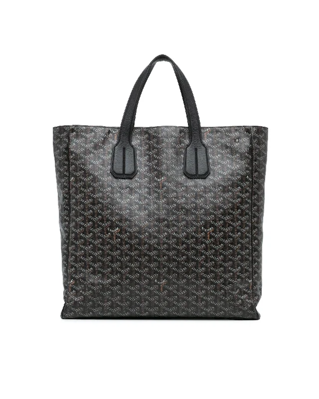 Best tote bags with chunky metallic hardware for an edgy and fashionable feel-Coated Canvas Tote with Leather Trim and Repainted Straps