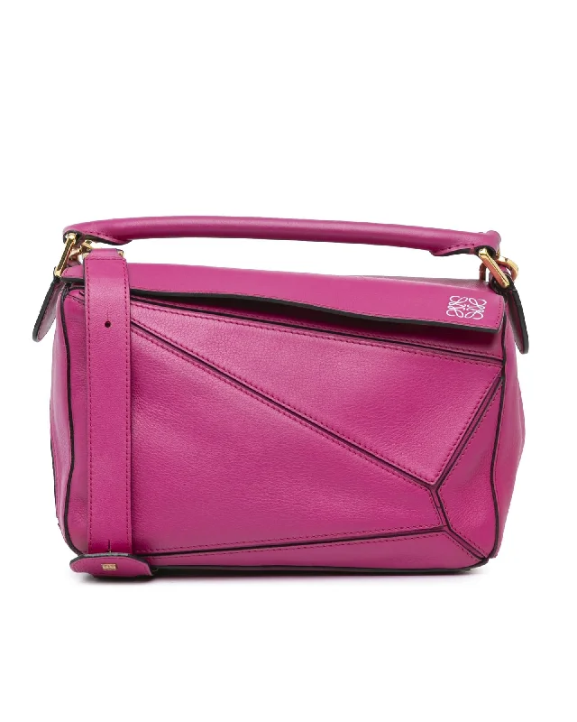 Best tote bags with soft cotton material for a lightweight and comfortable feel-LOEWE Puzzle Small Messenger Bag in Pink