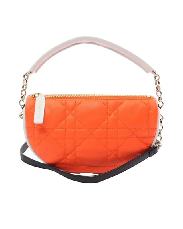 Tote bags with a drawstring closure for a casual, relaxed design-Quilted Lambskin Leather Hobo Bag with Chain Strap