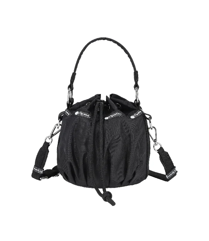 Handle bags with structured shapes for class -Drawstring Mini Bucket