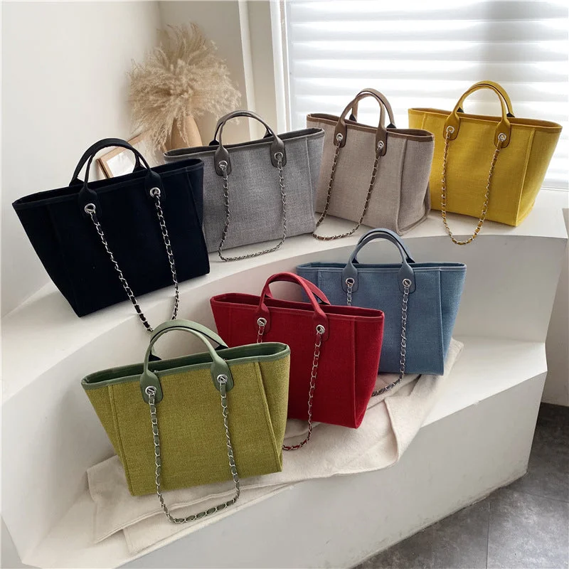 Handle bags with waterproof lining for protection -2023 New Fashion designer wholesale luxury tote bags for women foldable canvas tote bag supplier