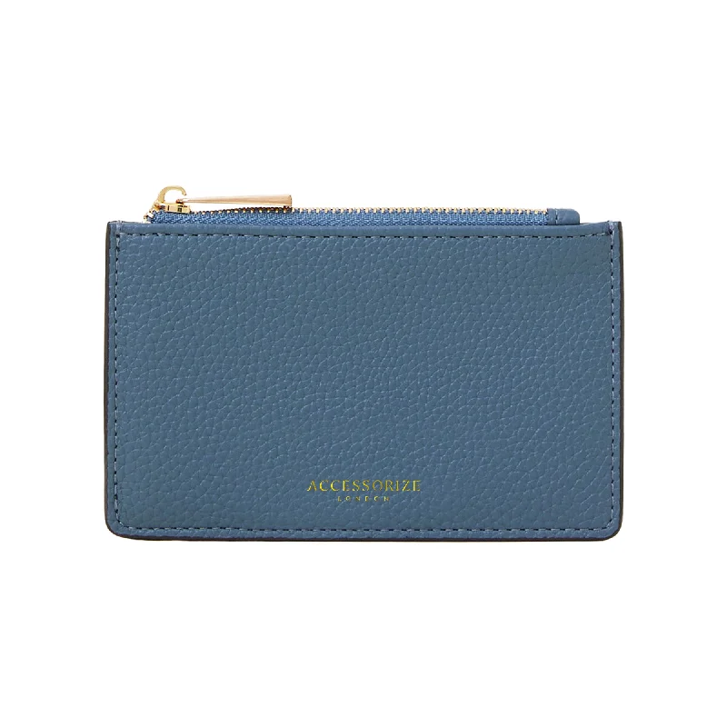 Handle bags with soft velvet for luxury -Accessorize London Women's Blue Classic Cardholder