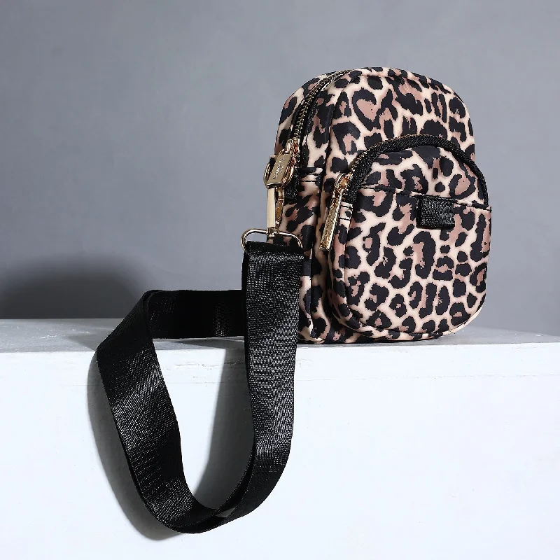 Handle bags with lightweight fabric for ease -Accessorize London Women's Leopard Print Cross-Body Bag