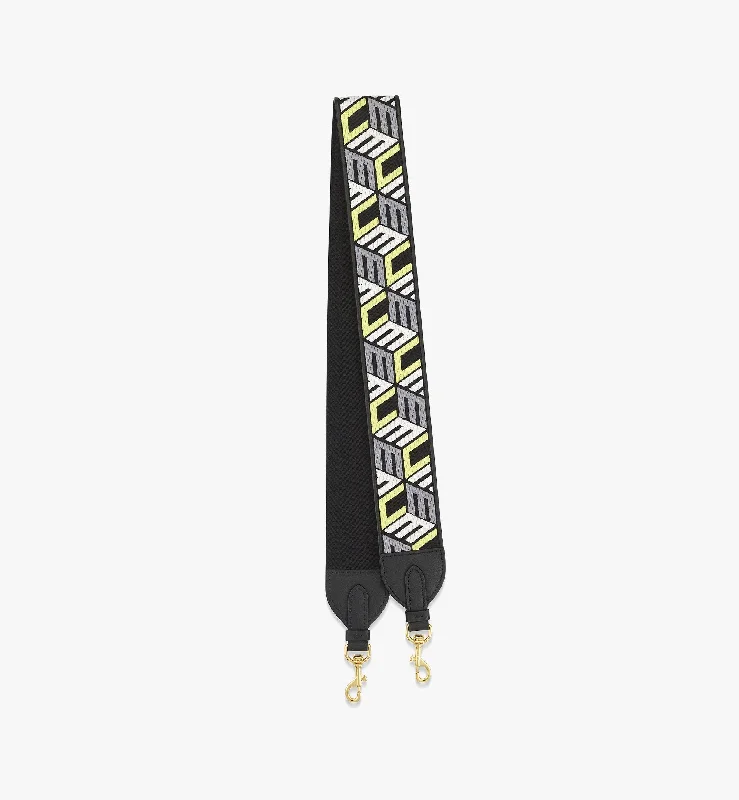 Handle bags with colorful handles for flair -Aren Shoulder Strap In Cubic Monogram Webbing