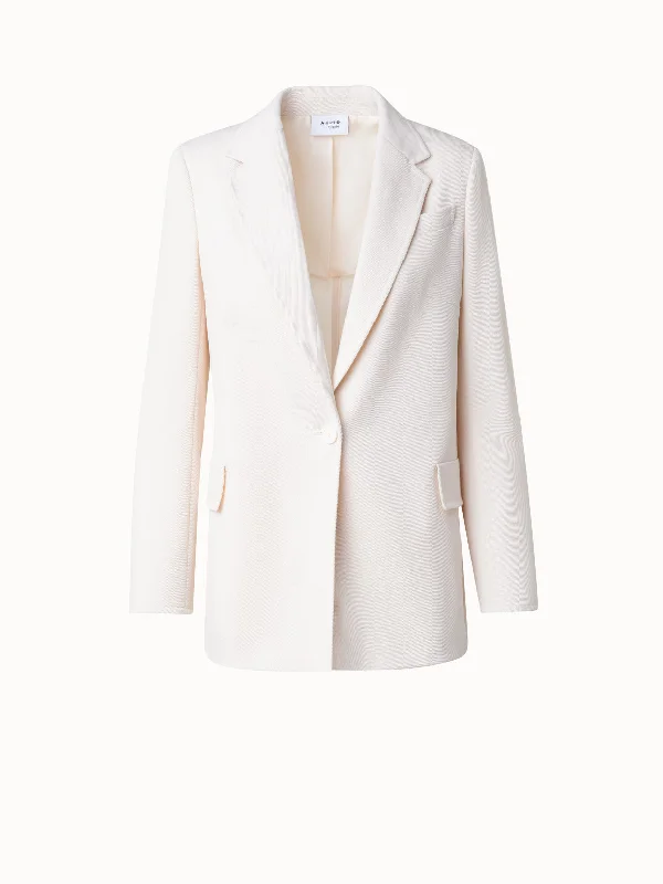 Handle bags with minimalist sleek silhouettes -Boyfriend Blazer in Wool Tricotine