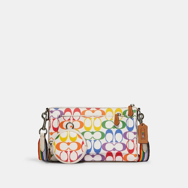 Large handle bags with spacious interior compartments -Coach Outlet Holden Crossbody In Rainbow Signature Canvas