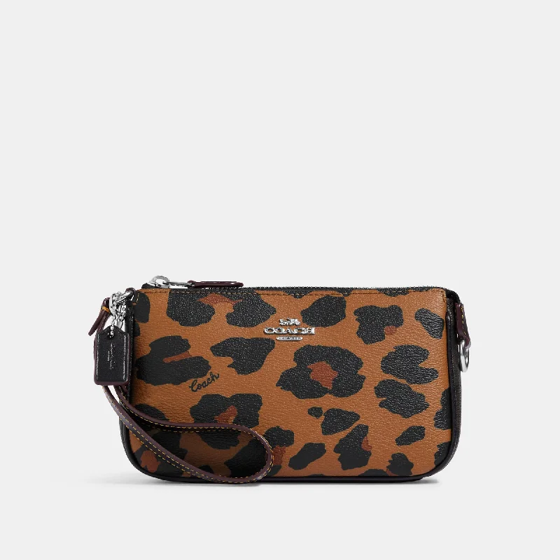 Handle bags with sleek leather for work -Coach Outlet Nolita 19 With Leopard Print And Signature Canvas