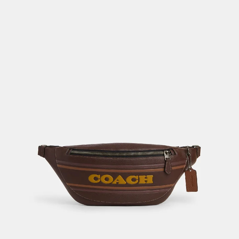 Handle bags with animal prints for flair -Coach Outlet Warren Belt Bag With Coach Stripe