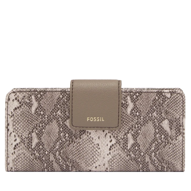 Canvas handle bags perfect for casual outings -Fossil Women's Madison Polyurethane Tab Clutch