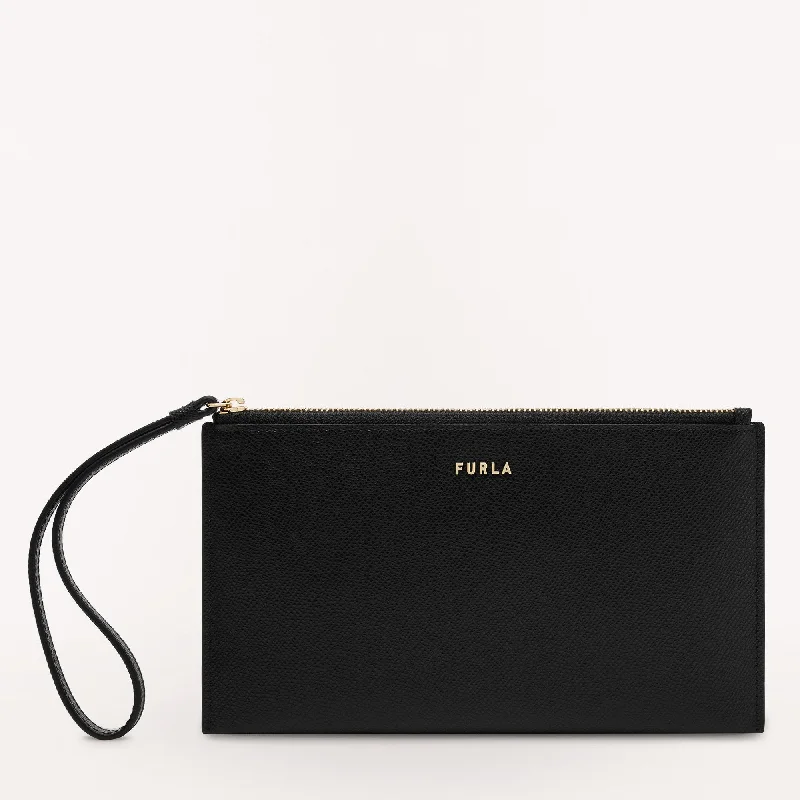 Handle bags with pastel colors for softness -Furla Classic Envelope Xl Black