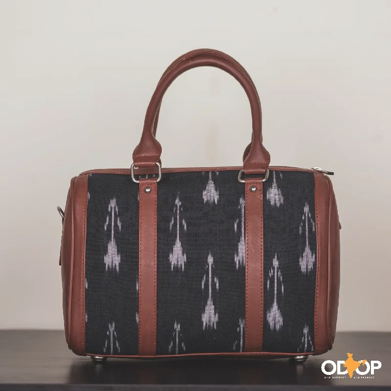 Handle bags with subtle embroidery for detail -Ikat Arrow Handbag