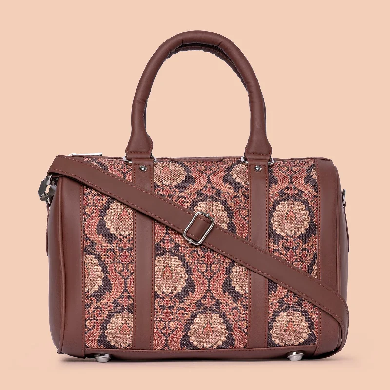 Handle bags with floral prints for spring -Jodhpur Damask Handbag