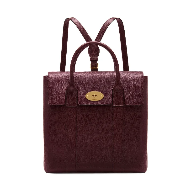 Handle bags with sleek black for elegance -Mulberry Bayswater Backpack