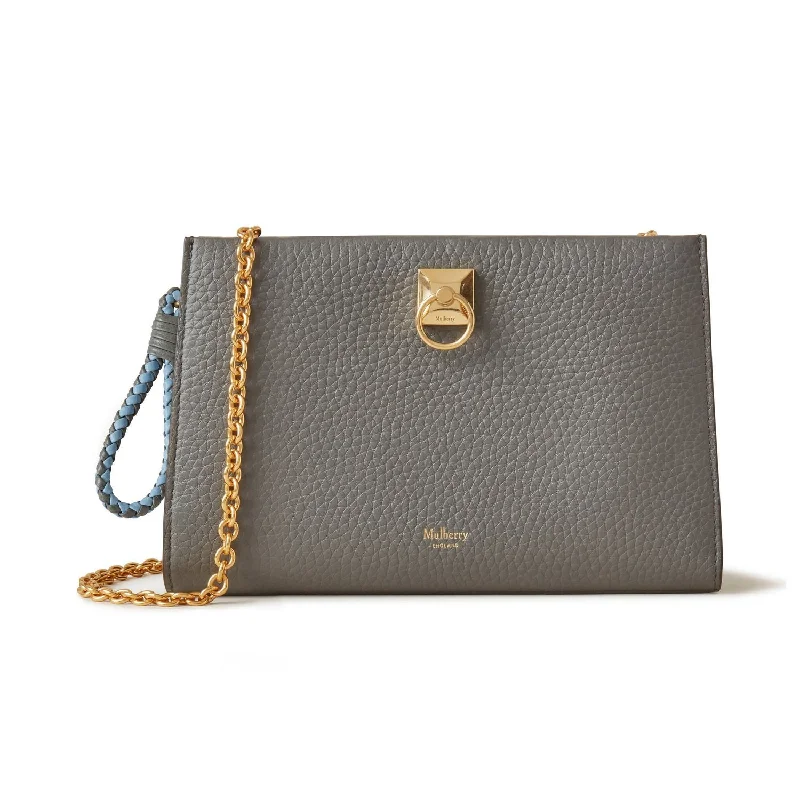 Handle bags with bold text for statements -Mulberry Iris Wallet on Chain