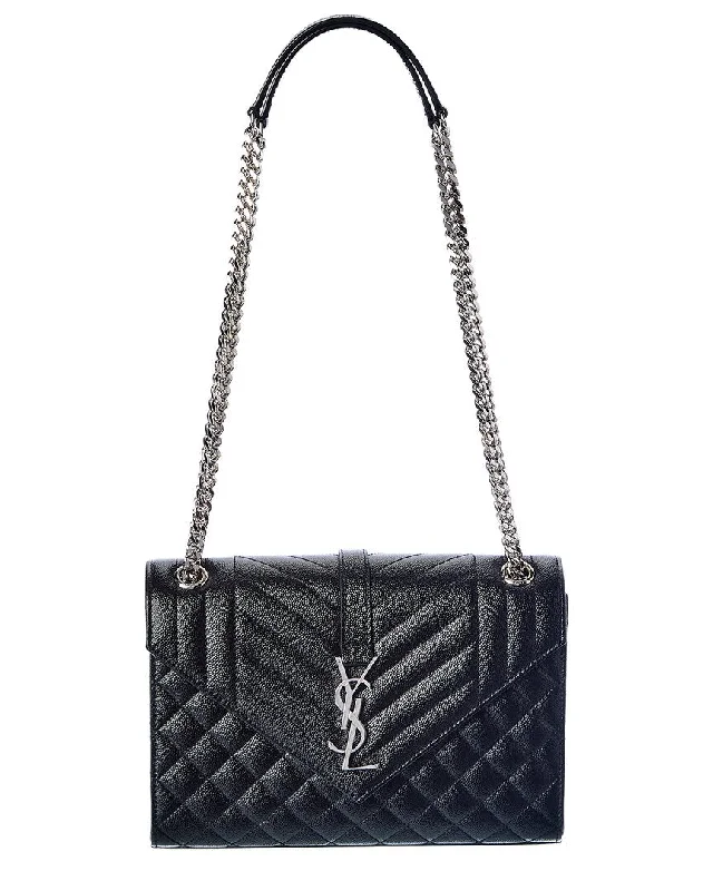 Handle bags with geometric patterns for modernity -Saint Laurent Envelope Medium Leather Crossbody