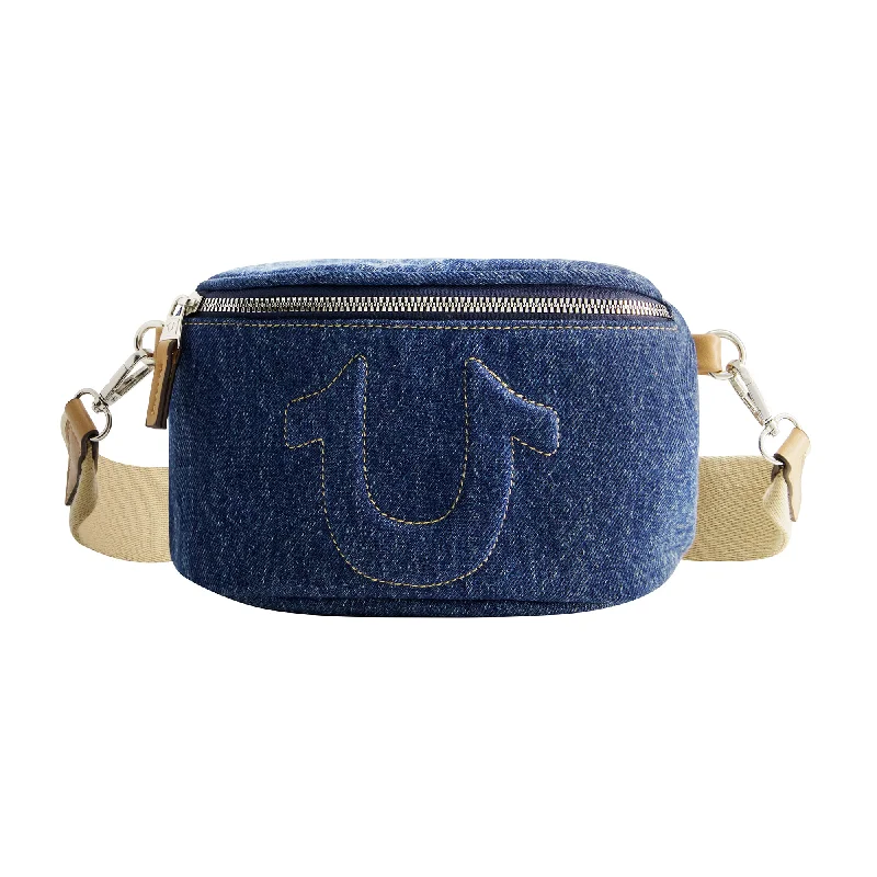 Handle bags with contrast stitching for detail -STITCHED HORSESHOE BELT BAG