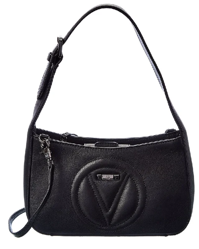 Small handle bags perfect for quick trips -Valentino by Mario Valentino Kai Signature Leather Crossbody