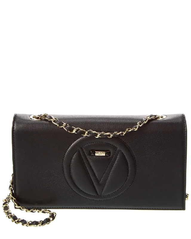 Handle bags with seasonal prints for holidays -Valentino by Mario Valentino Lena Signature Leather Shoulder Bag