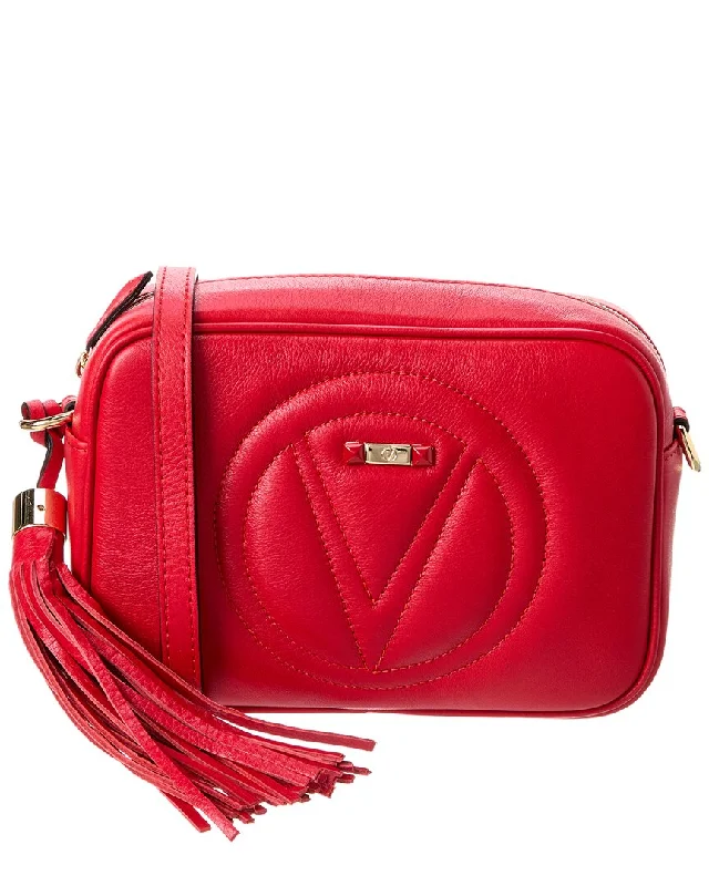 Handle bags with sturdy bases for stability -Valentino by Mario Valentino Mia Signature Leather Crossbody