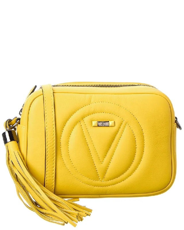 Large handle bags with spacious interior compartments -Valentino by Mario Valentino Mia Signature Leather Crossbody